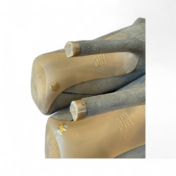 INC International Concepts “Reanna” Gray Suede Heeled Boots | Size 5M Super - Picture 5 of 7